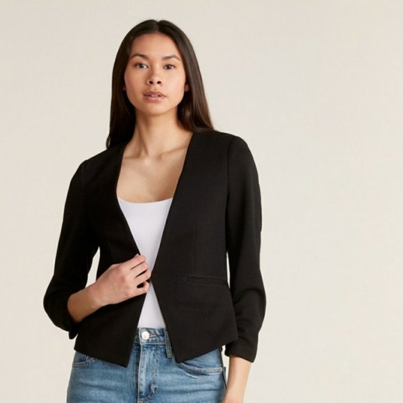 Amanda + Chelsea Black Blazer Jacket EUC Size S